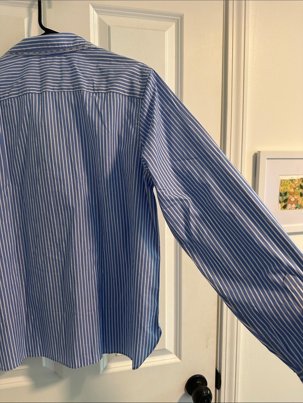NWT J.Crew Jules Club-Collar Shirt in Striped Cotton Poplin size 14 - Picture 14 of 14